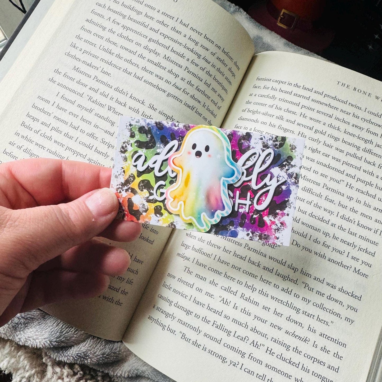 Rainbow Ombre Ghost Magentic Bookmarks