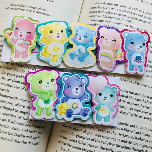 Care Bear Inspired -  Magnetic Bookmarks