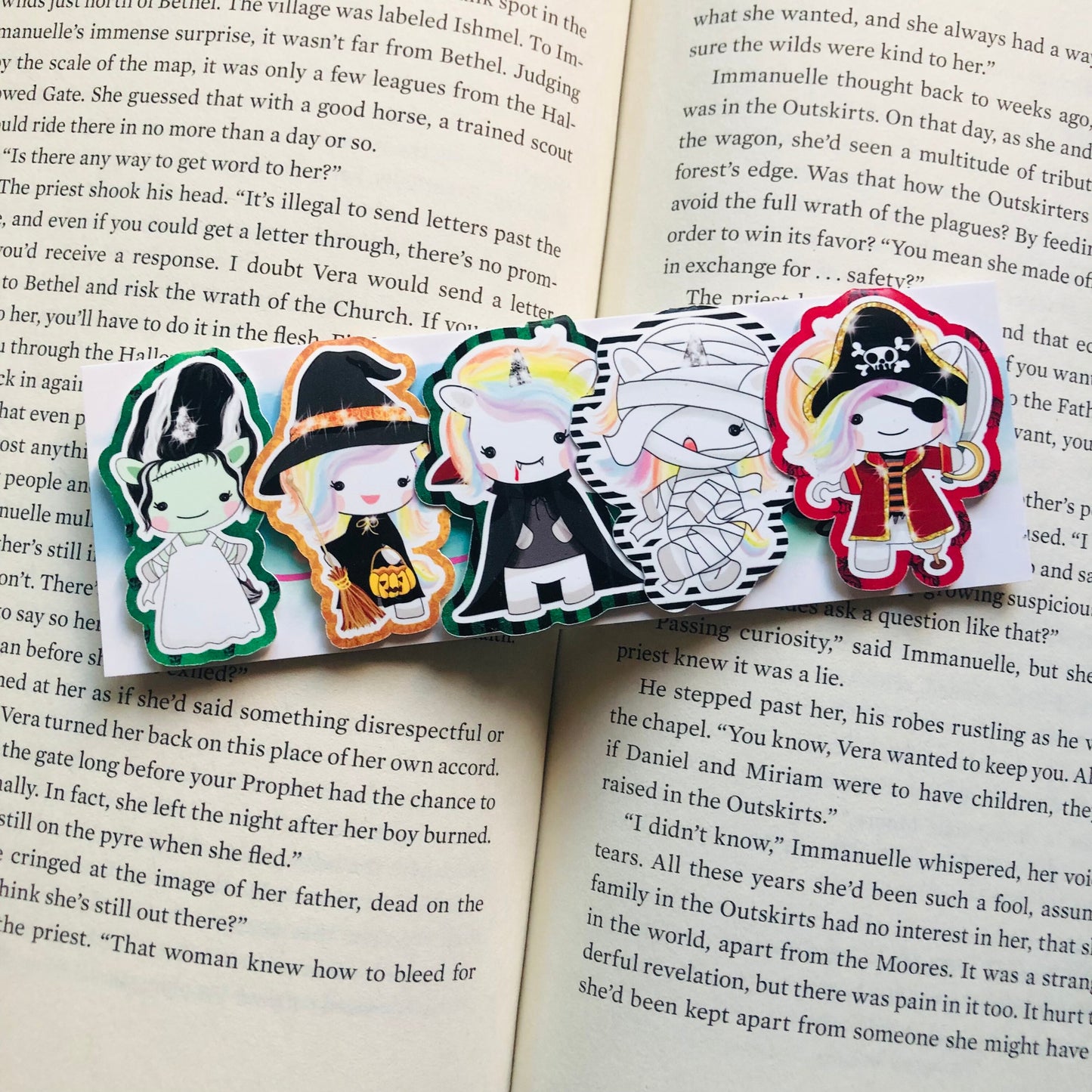 Halloween Unicorns Inspired Bookmarks