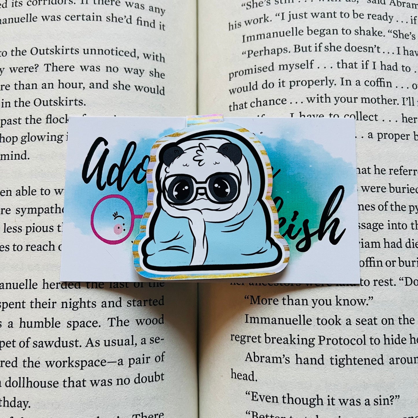 Lazy Panda Inspired - Magnetic Bookmark