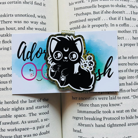 Goth Kitty Inspired - Magnetic Bookmark