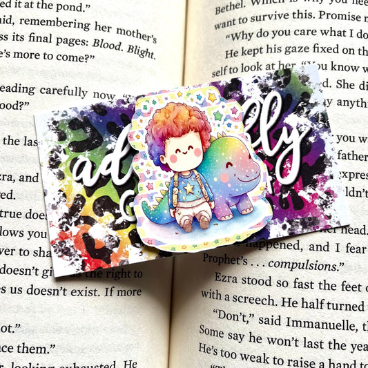 Boy & Dinosaur Inspired - Magnetic Bookmark