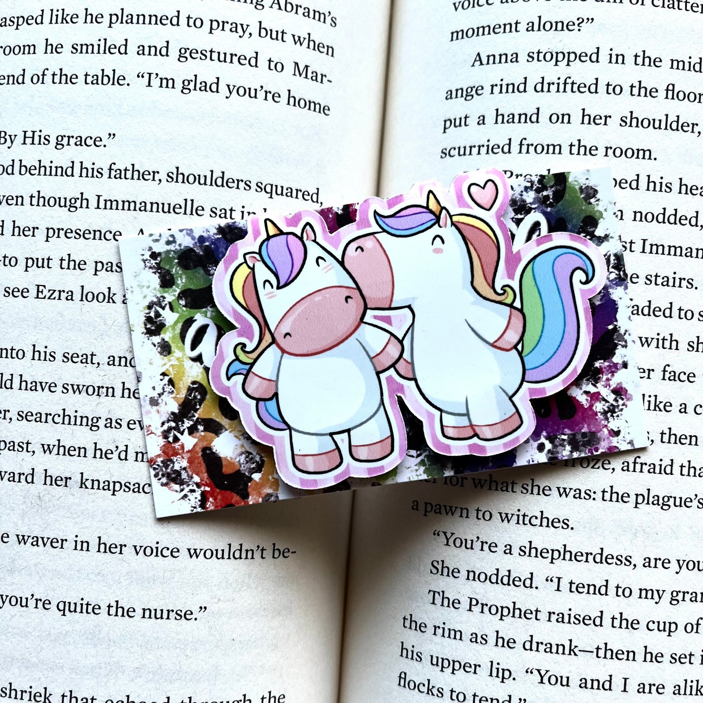 Kissing Unicorns Inspired - Magnetic Bookmark