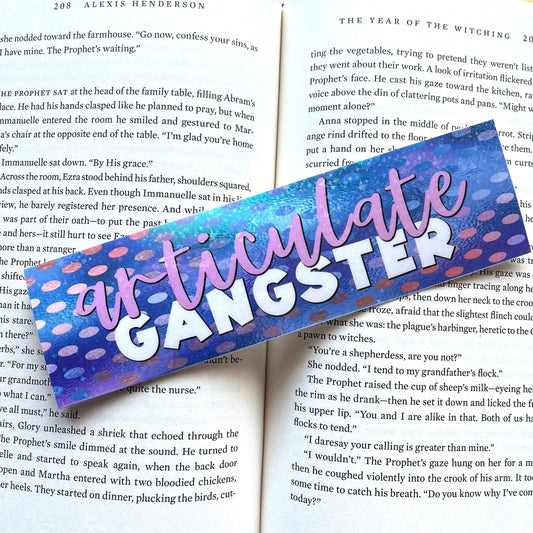 Articulate Gangster - Laminated Bookmarks