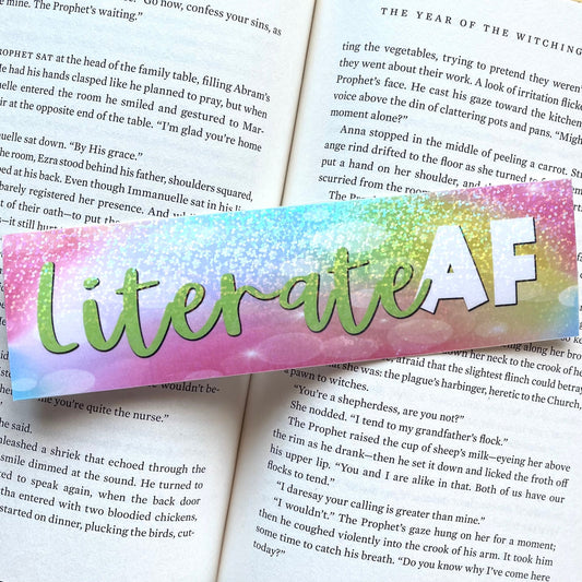 Literate AF - Laminated Bookmarks