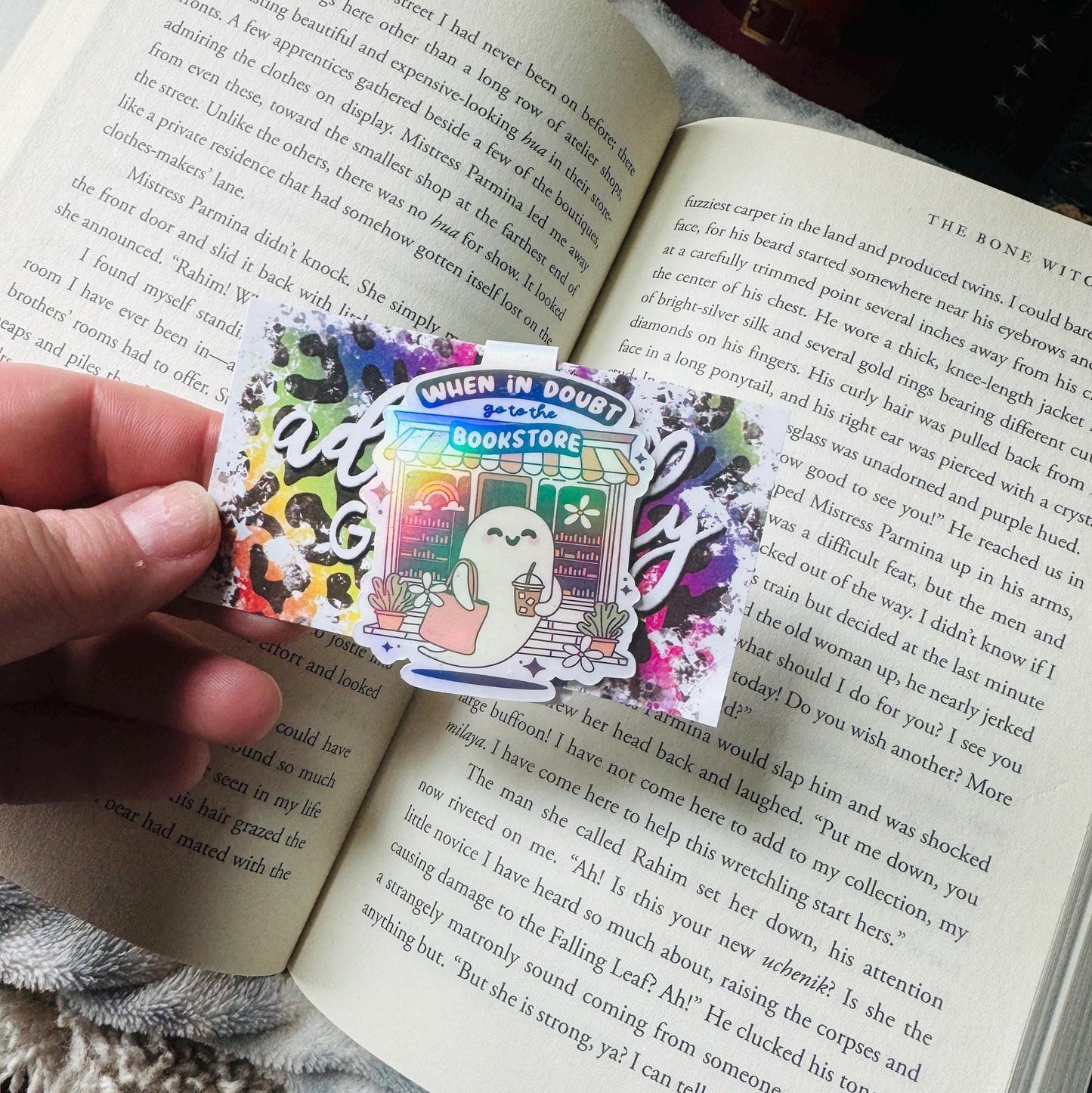 Bookstore Ghost Magentic Bookmarks