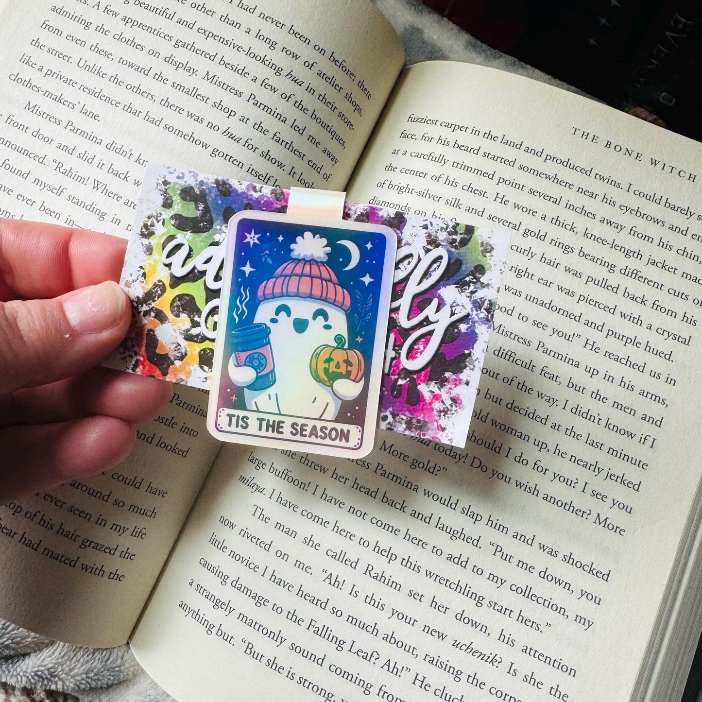 Pumpkin Spice Ghost Magentic Bookmarks